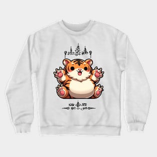 Thai Tattoo Parody "Sak Yant Tiger" Crewneck Sweatshirt